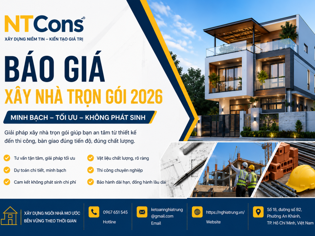 Báo Giá Xây Nhà Trọn Gói 2026