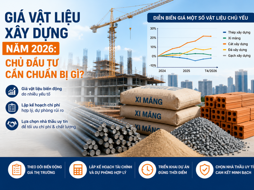 Giá Vật Liệu Xây Dựng Năm 2026: Chủ Đầu Tư Cần Chuẩn Bị Gì?